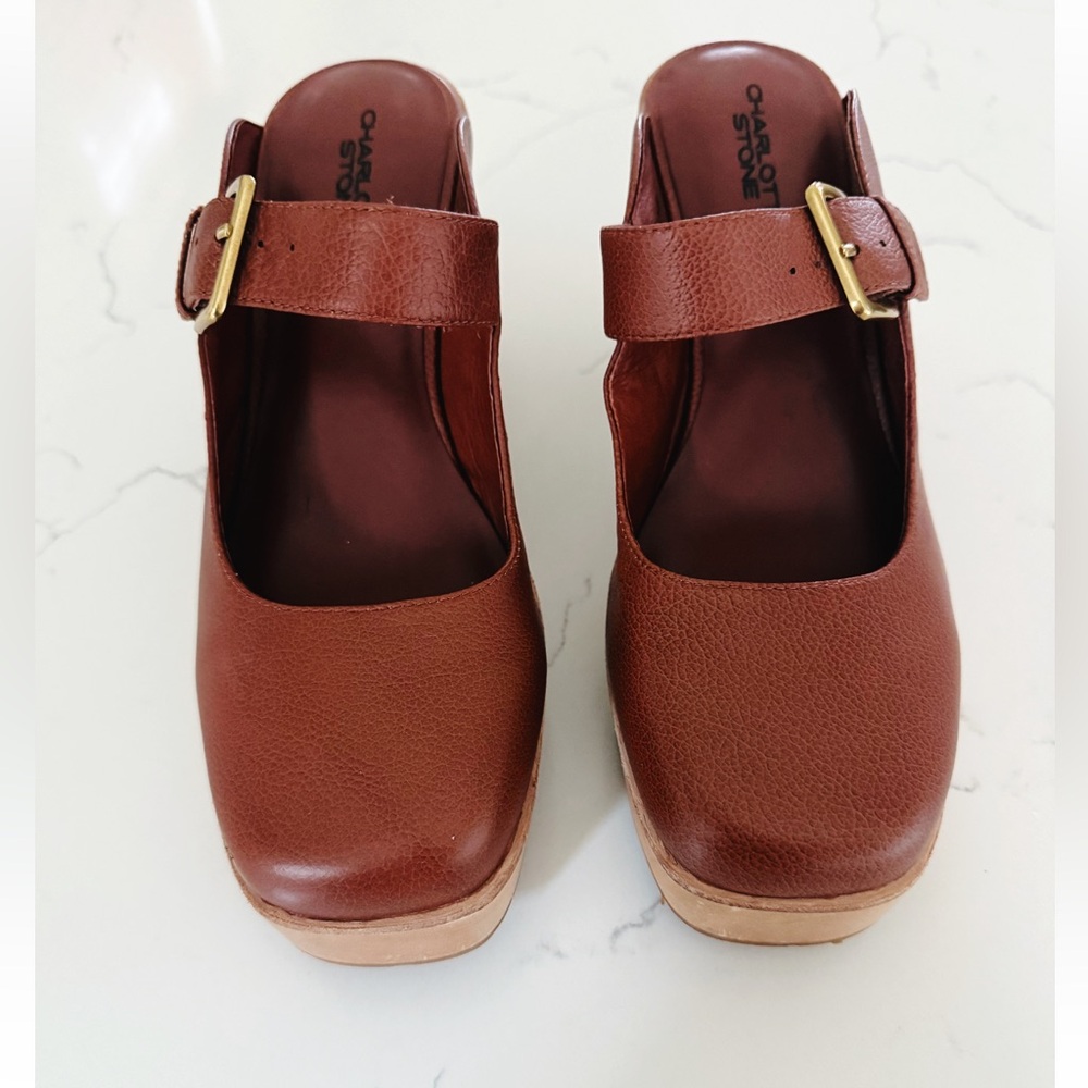 CHARLOTTE STONE Charis High Heel Mary Jane Slip-On Clog - Picture 3 of 5